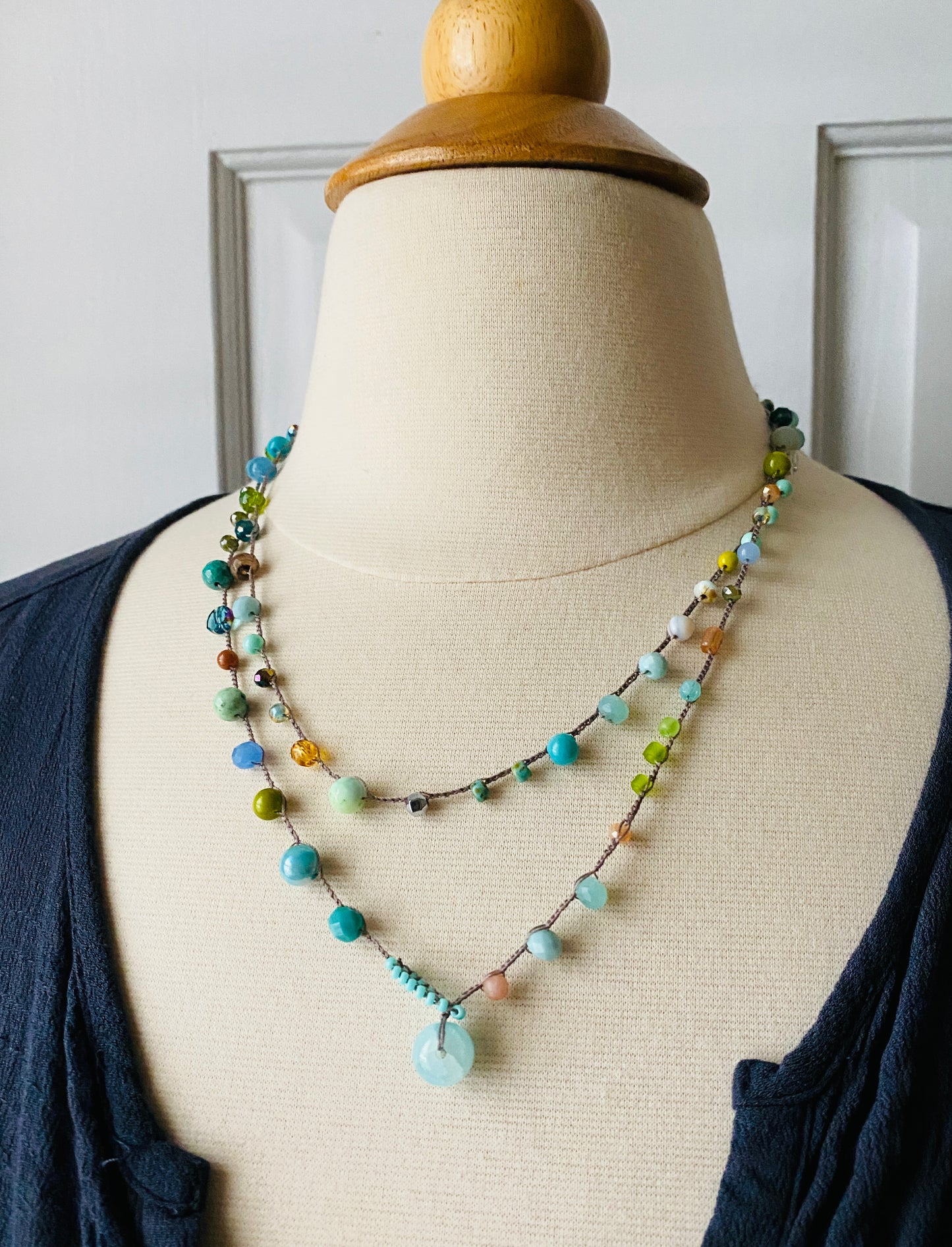 Terra blue mix necklace