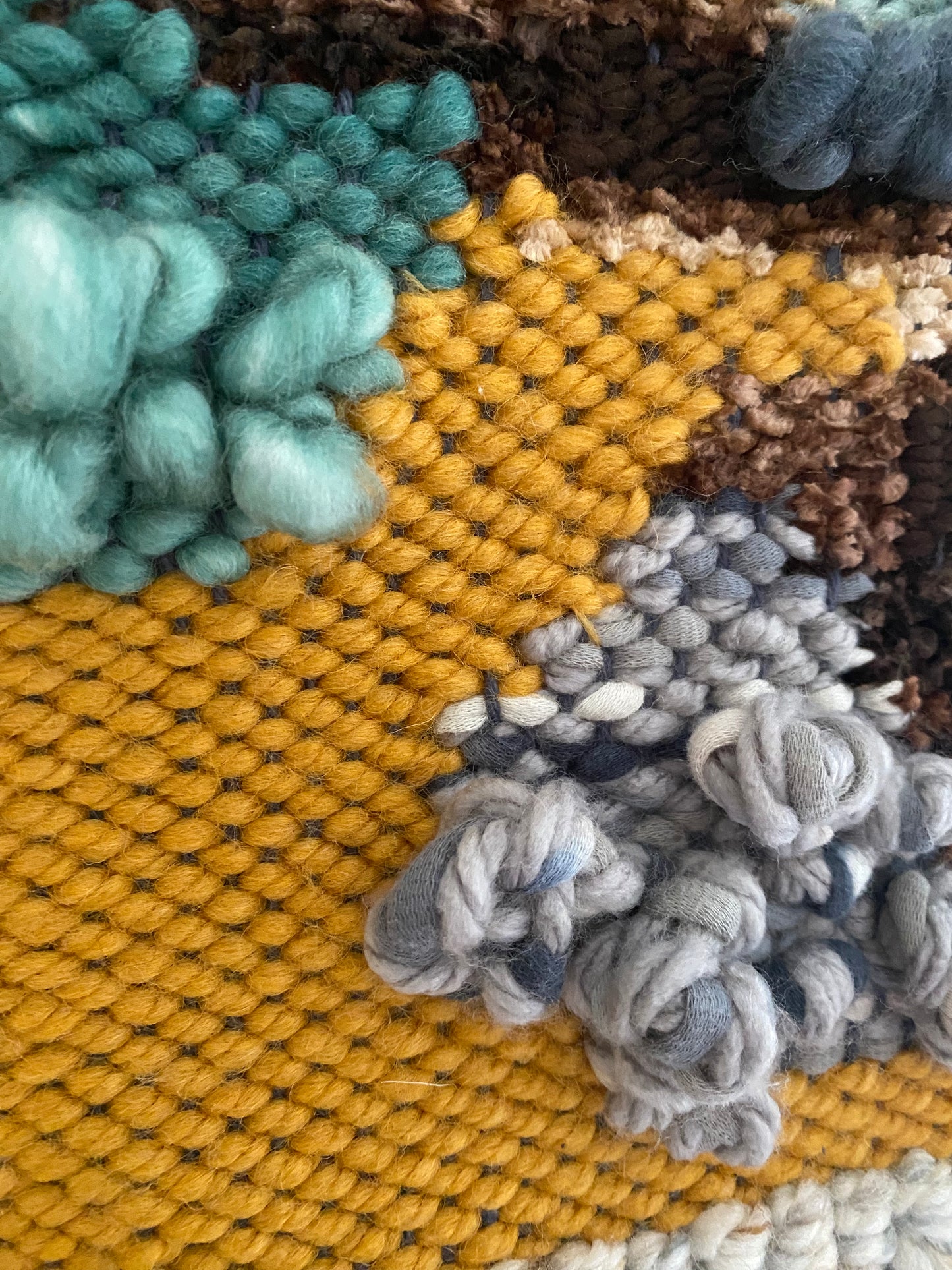 Desert night small woven wall hanging