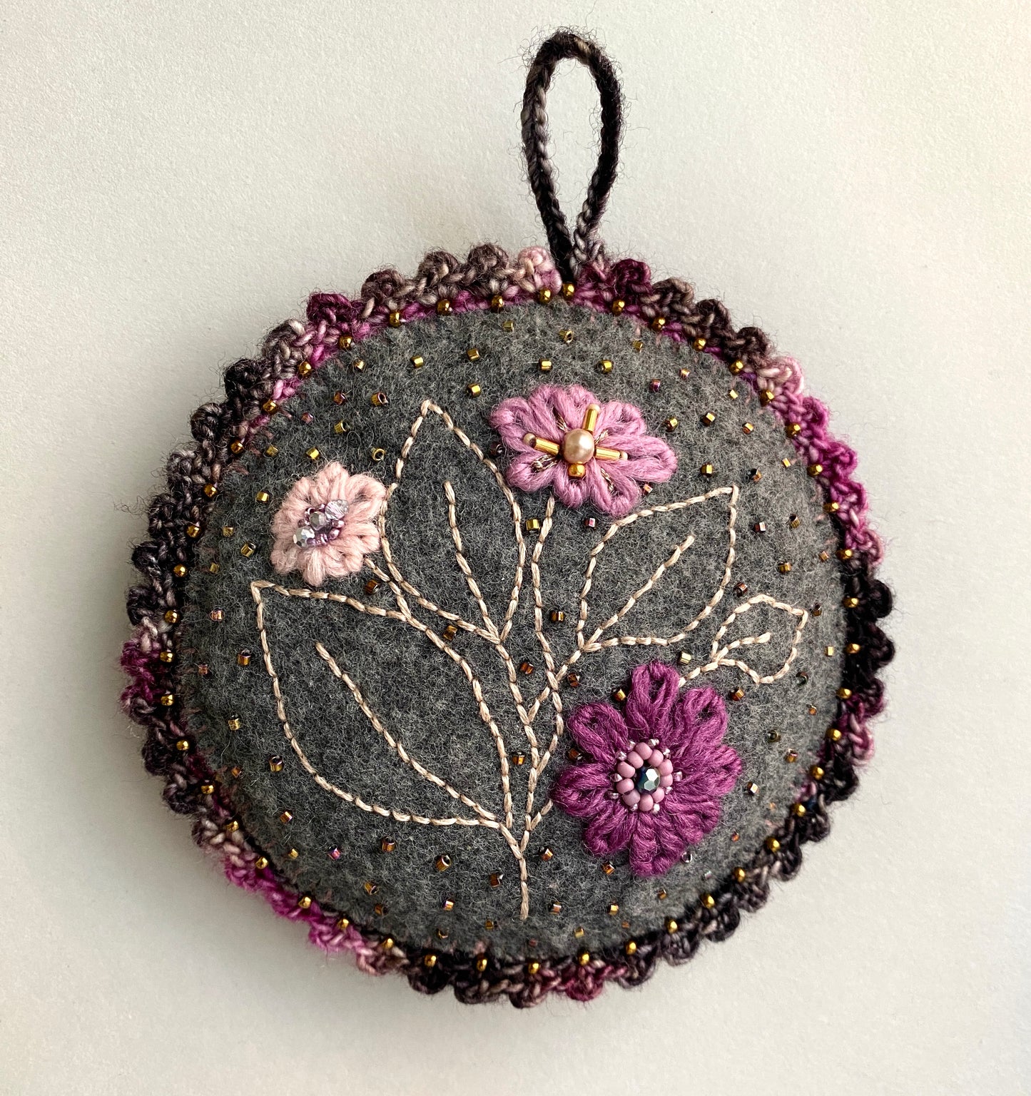 Lilac flowers little pillow wall ornament