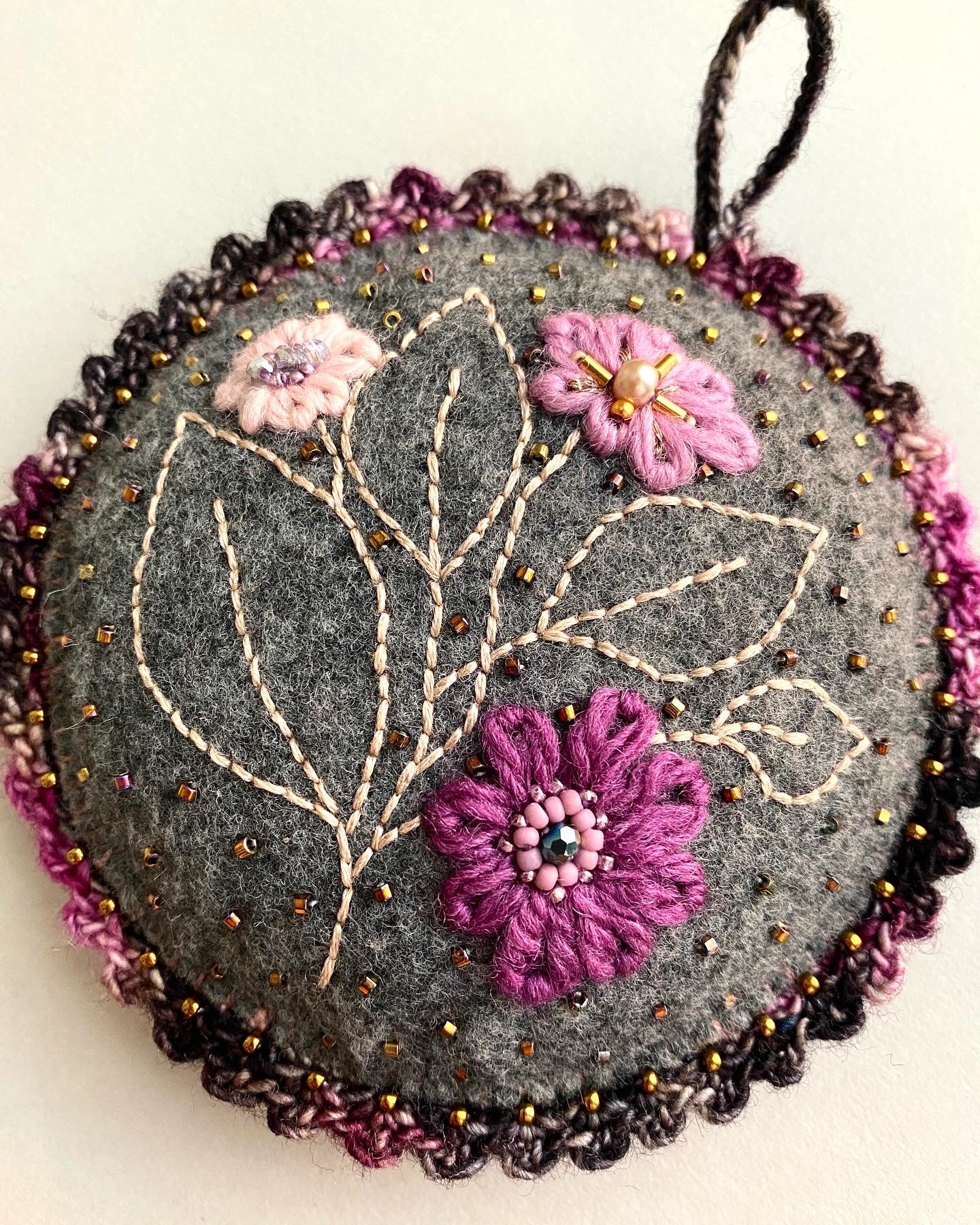 Lilac flowers little pillow wall ornament