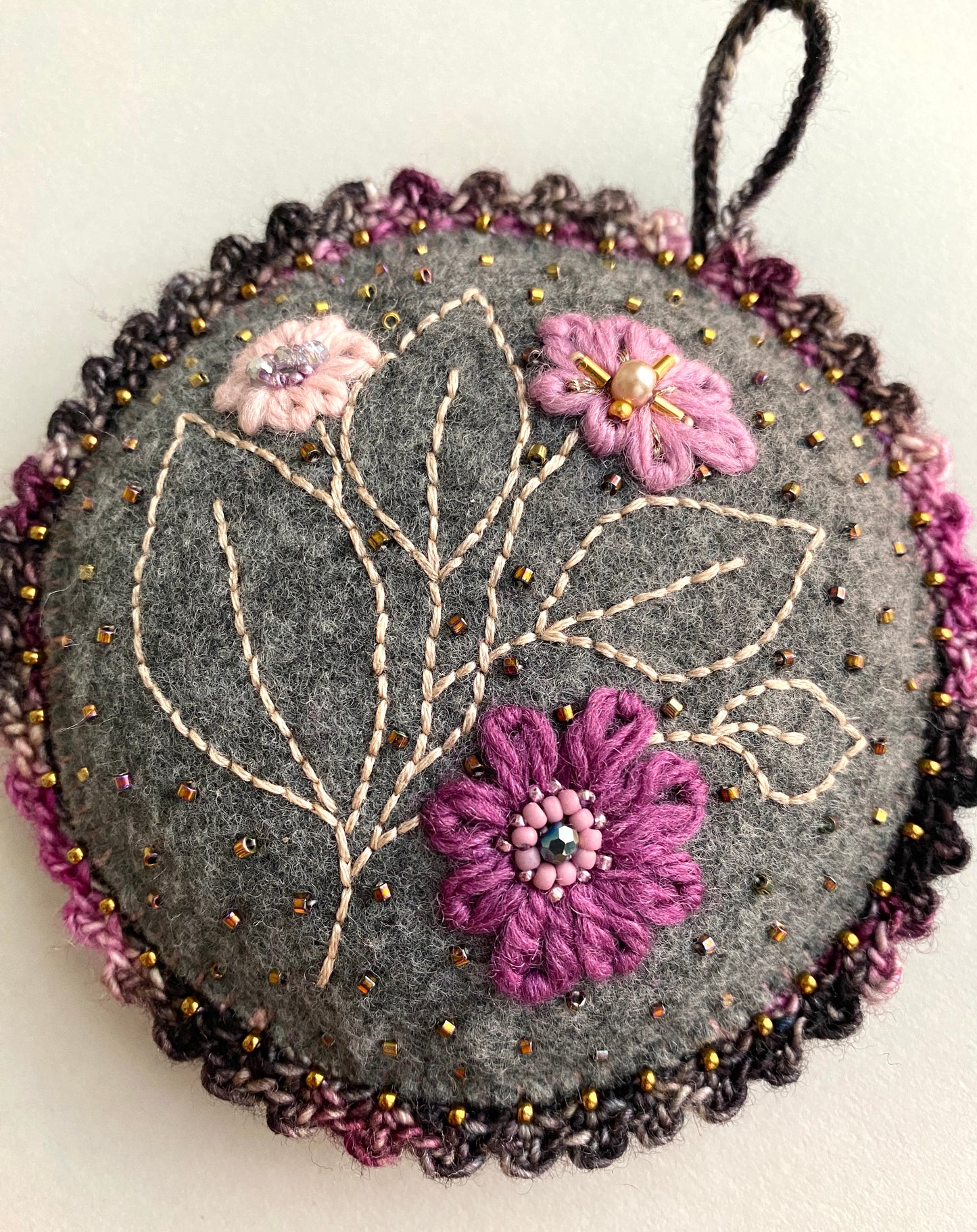 Lilac flowers little pillow wall ornament
