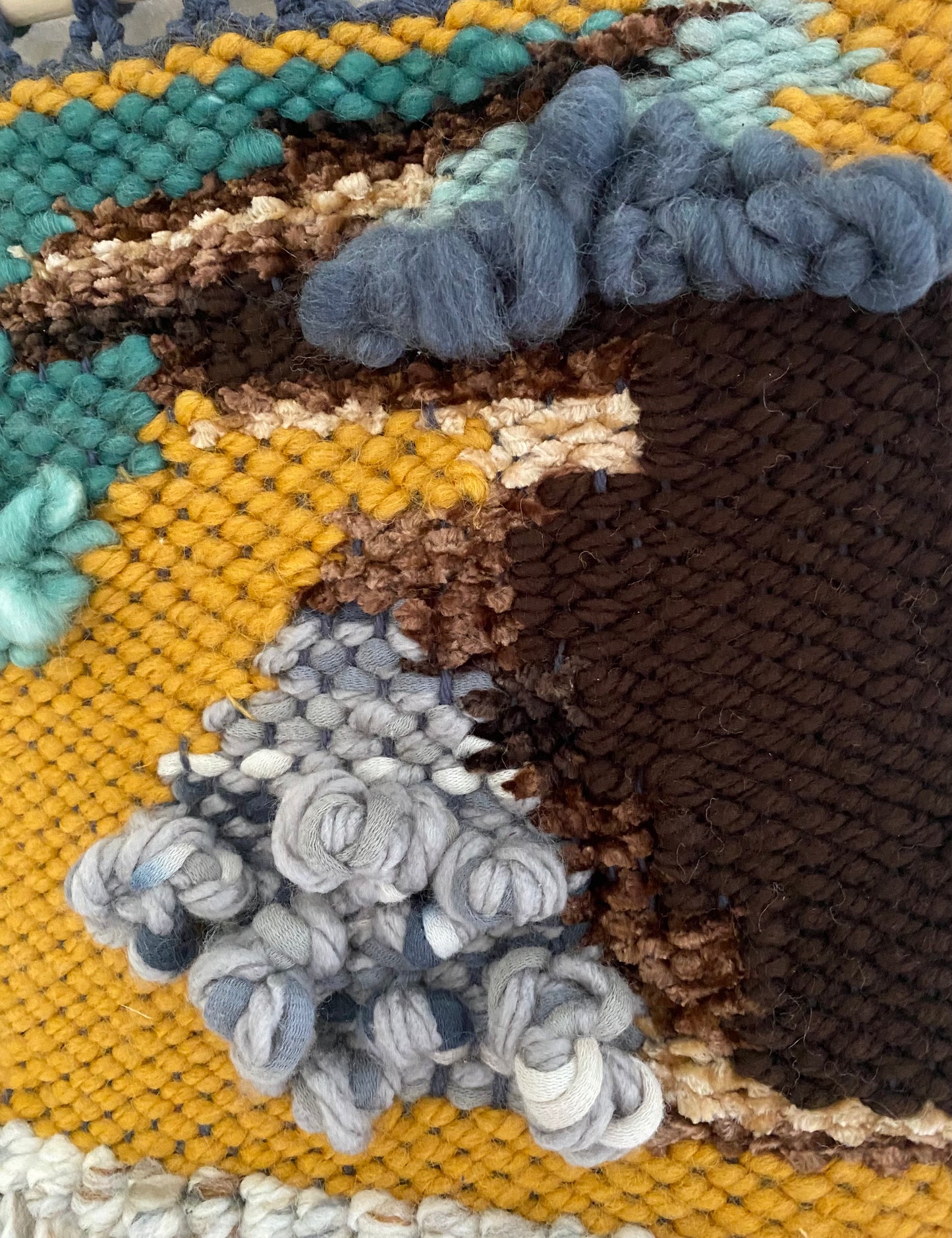 Desert night small woven wall hanging