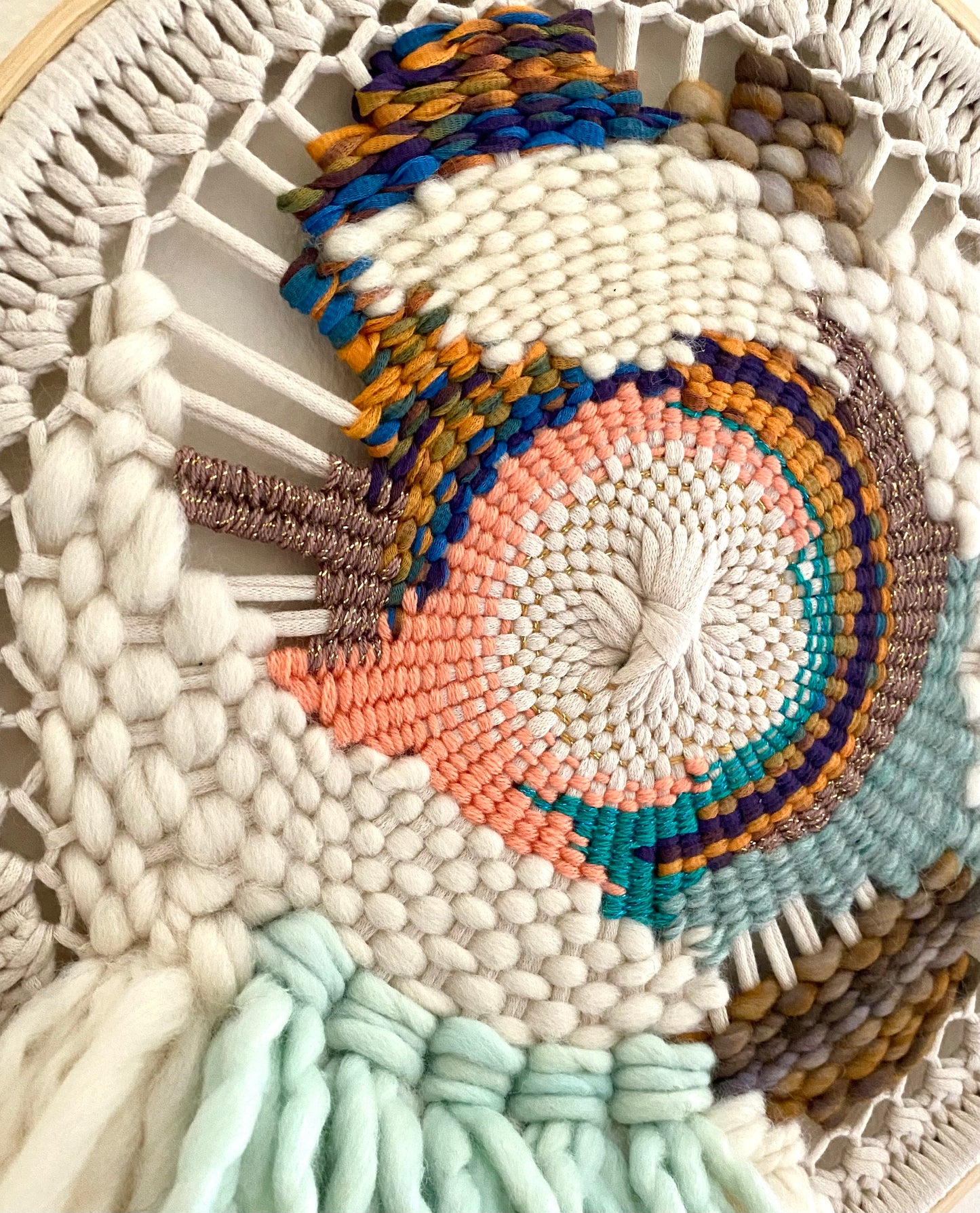 “Sweet dreams” woven wall hanging
