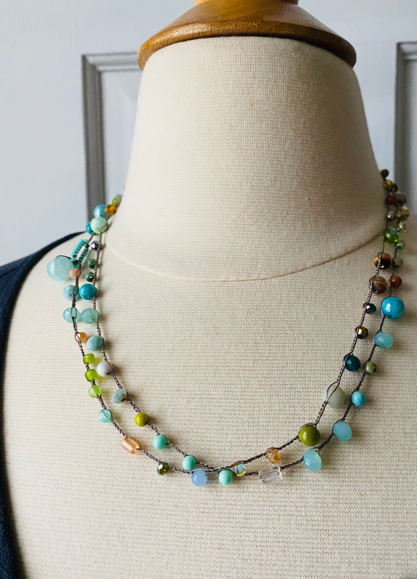 Terra blue mix necklace