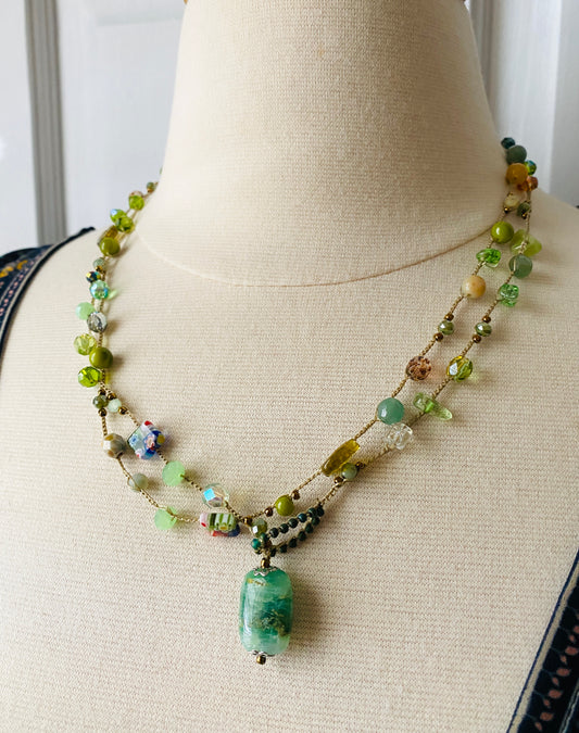 Sea goddess crochet necklace